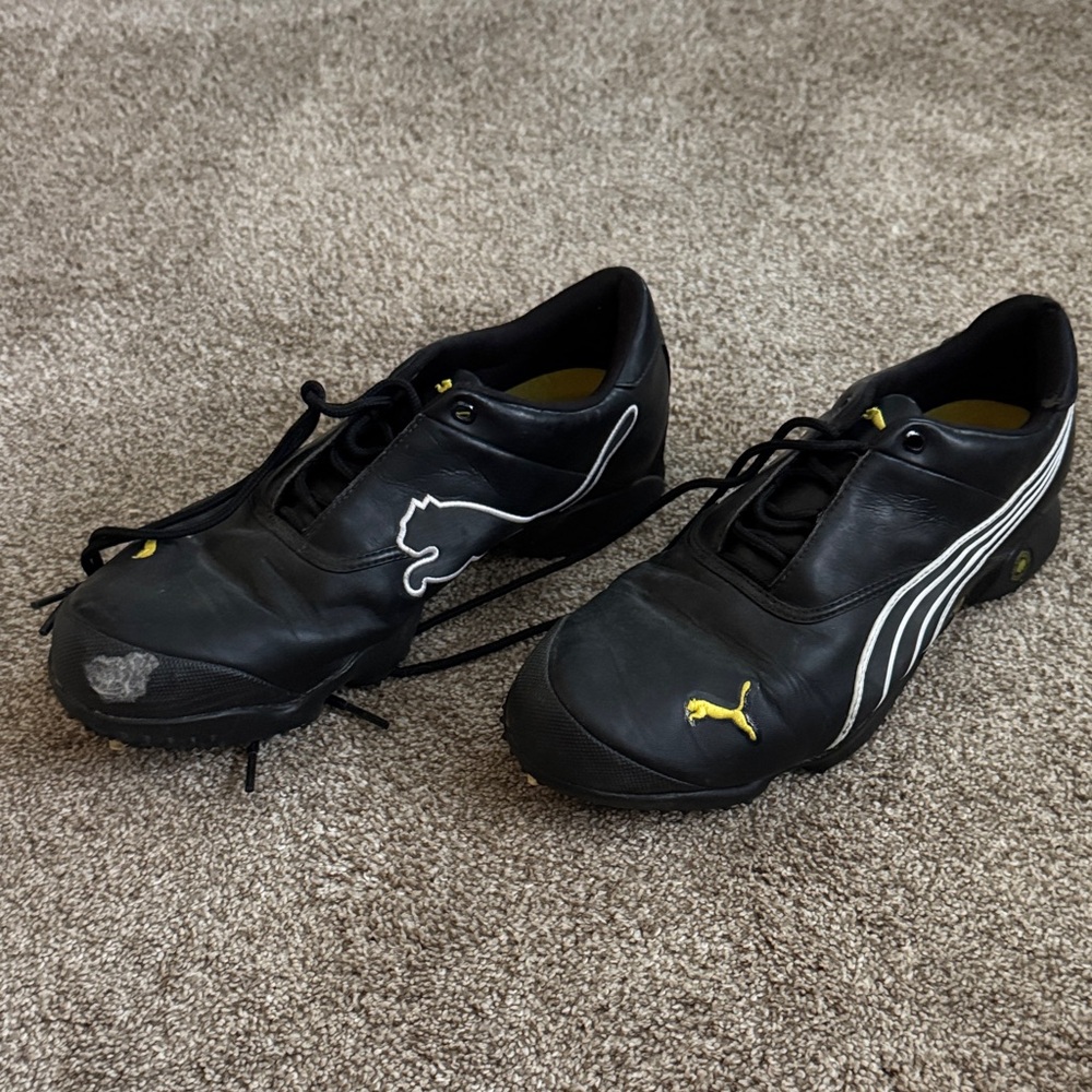Puma Black and Yellow Men's Athletic Shoes